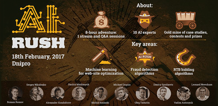 Запрошуємо на конференцію AI Rush для "золотошукачів" у сфері AI та Data Mining