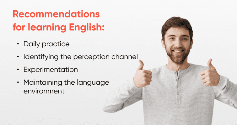 Recommendations for learning English